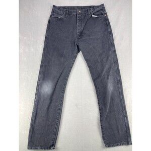 Wrangler Jeans Mens 36X36 (34x35) Black 13MWZWK Western Straight Biker Punk